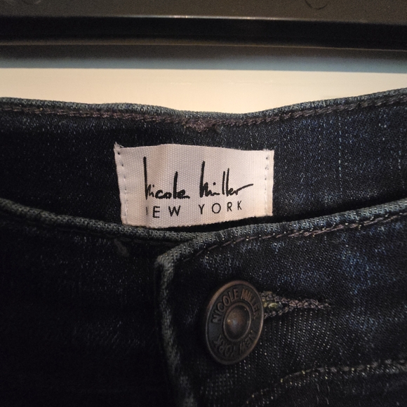 Nicole Miller Midnight Blue Floral Jeans - Picture 2 of 6